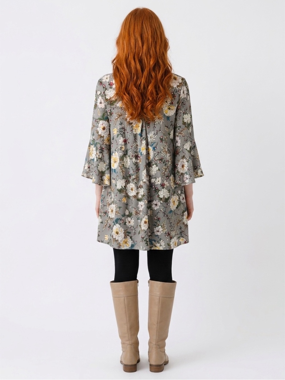 Jodifl Keyhole Dress with Bell Sleeves - Picture 2 of 5